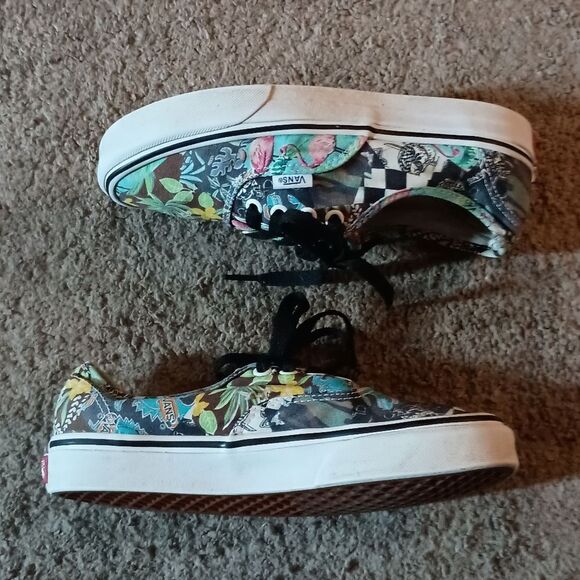 VANS Authentic Mash Up Floral Print Womens Size 6.5 PRE-OWNED RARE PRINT - Picture 3 of 6